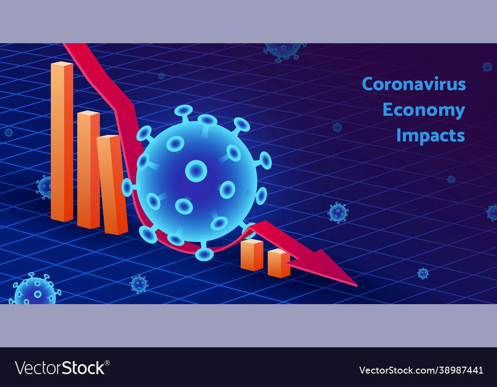 Virus hit stock market Royalty Free Vector Image