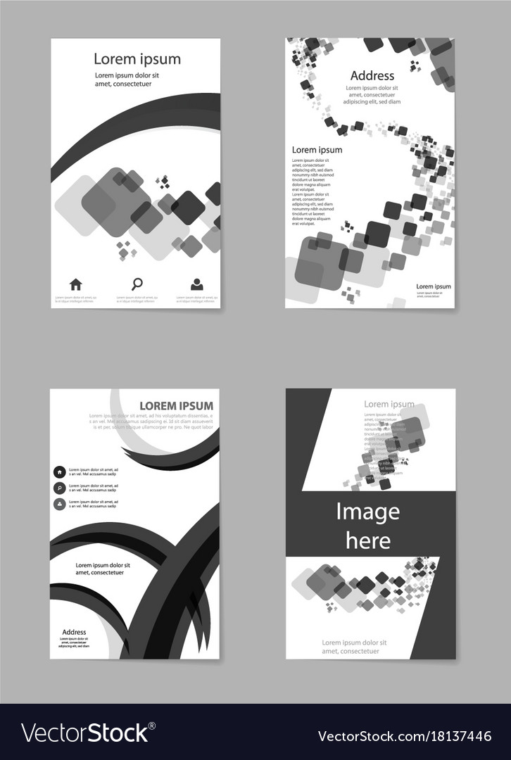 Abstract composition business card set box block