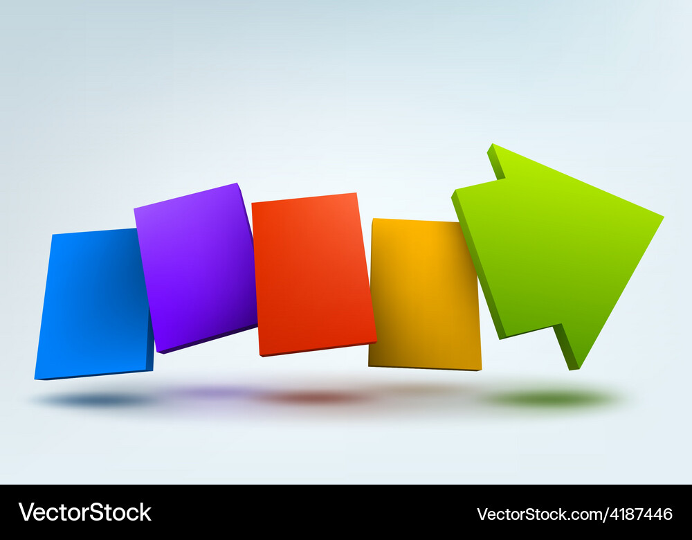 Abstract with 3d arrow Royalty Free Vector Image
