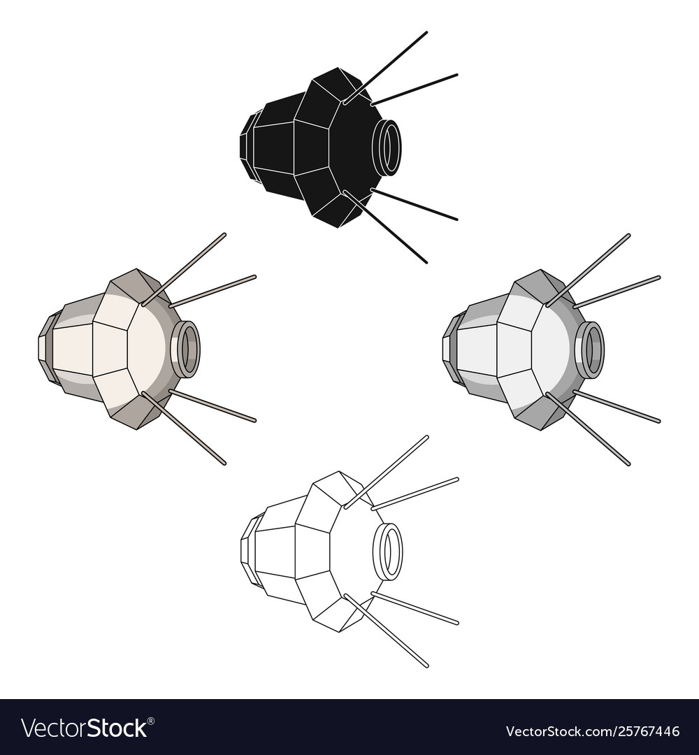 Artificial space satellite earth