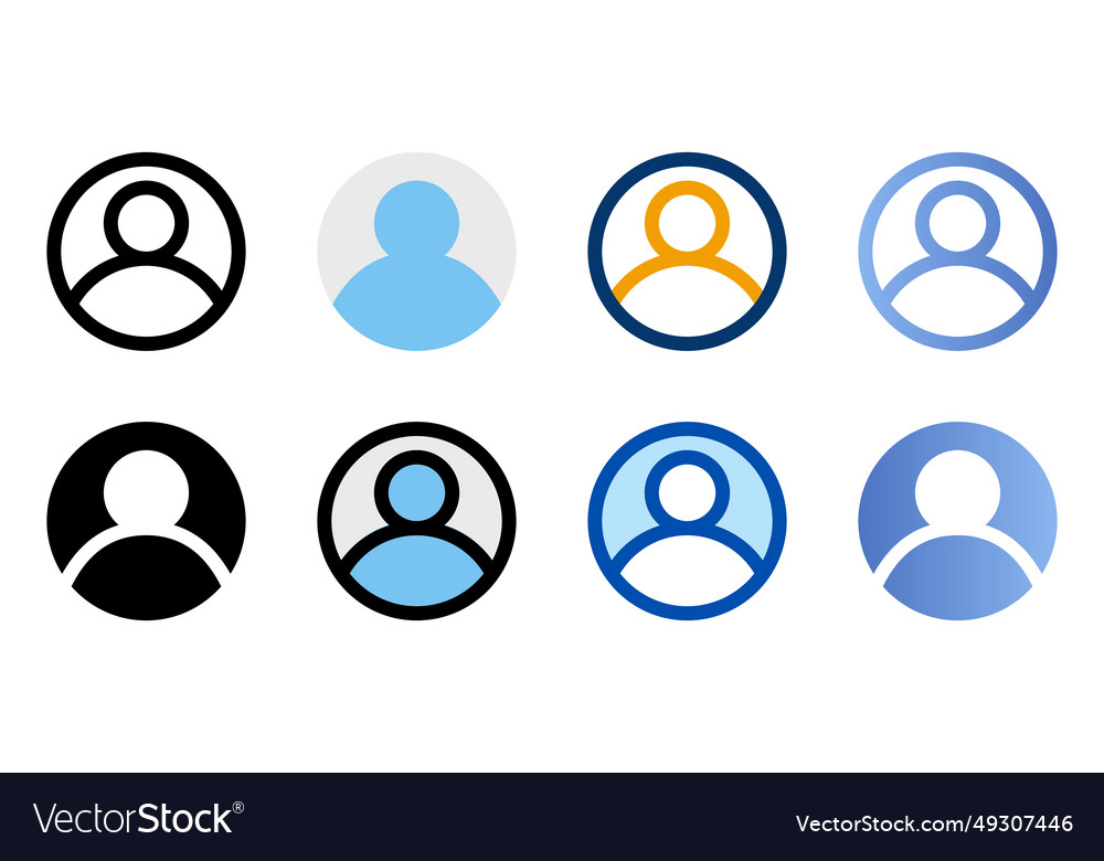 Avatar icons in different style vector image Avatar icons in different style