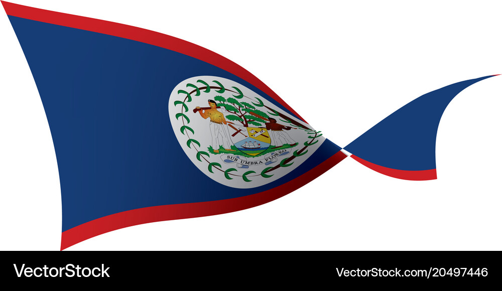 Belize flag Royalty Free Vector Image - VectorStock
