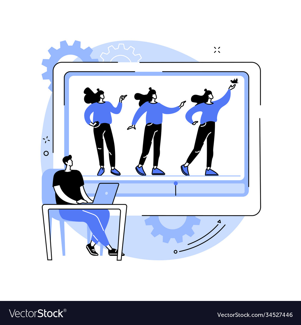Computer animation abstract concept