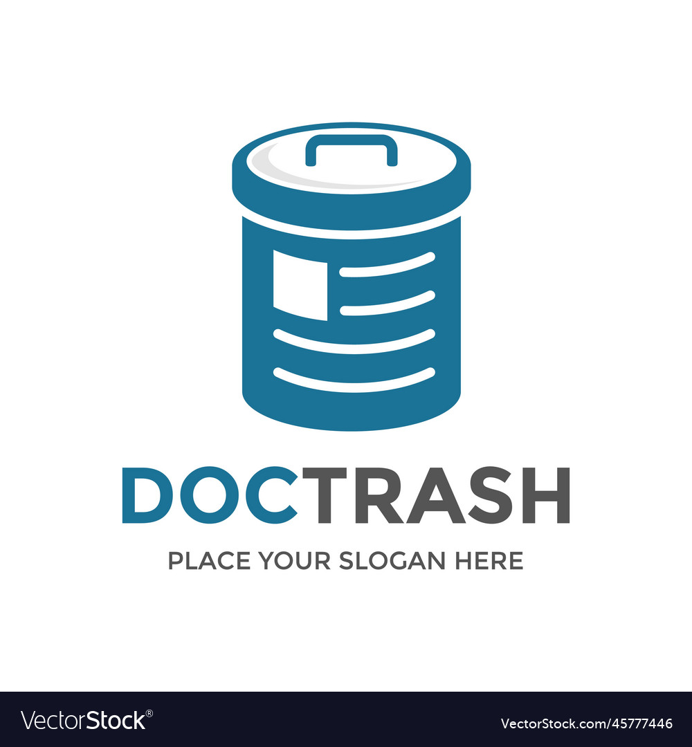 Document trash logo template this design use vector image Document trash logo template this design use
