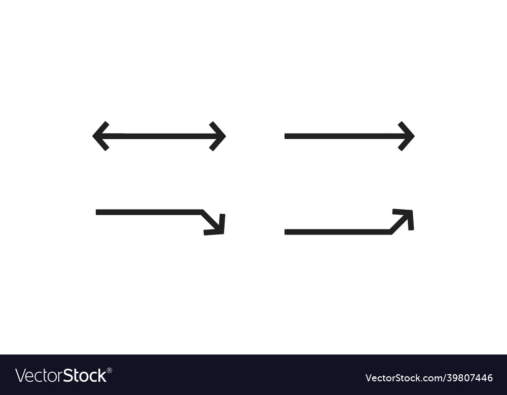 Doodle arrow design icon set curve line concept vector image Doodle arrow design icon set curve line concept