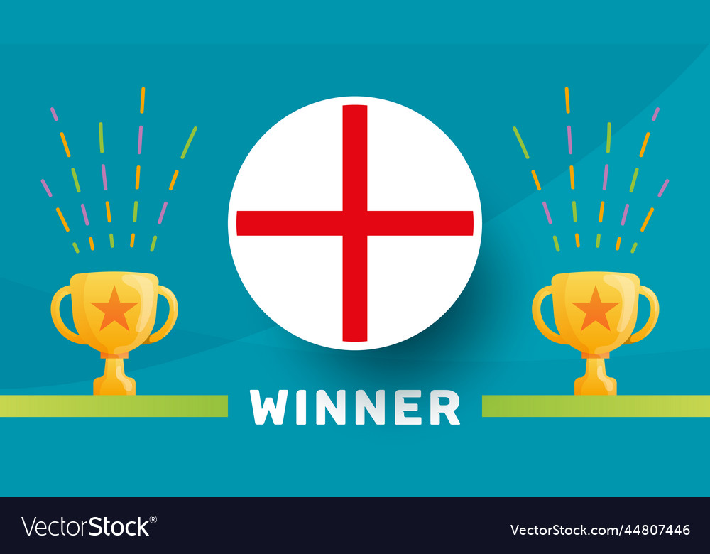 England winner football 2020 championship Vector Image