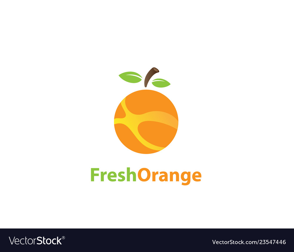 Fresh orange logo Royalty Free Vector Image - VectorStock