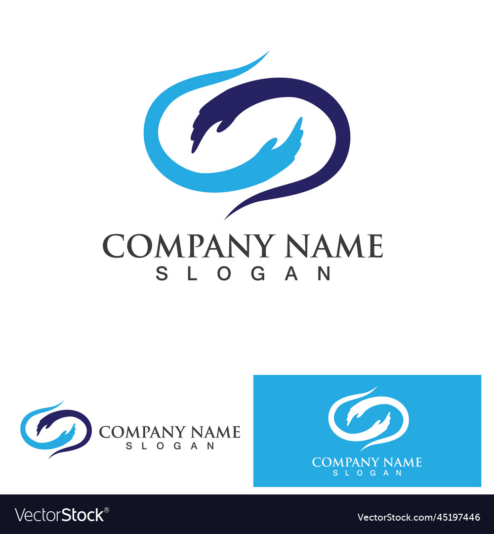 Hand care logo template icon business Royalty Free Vector