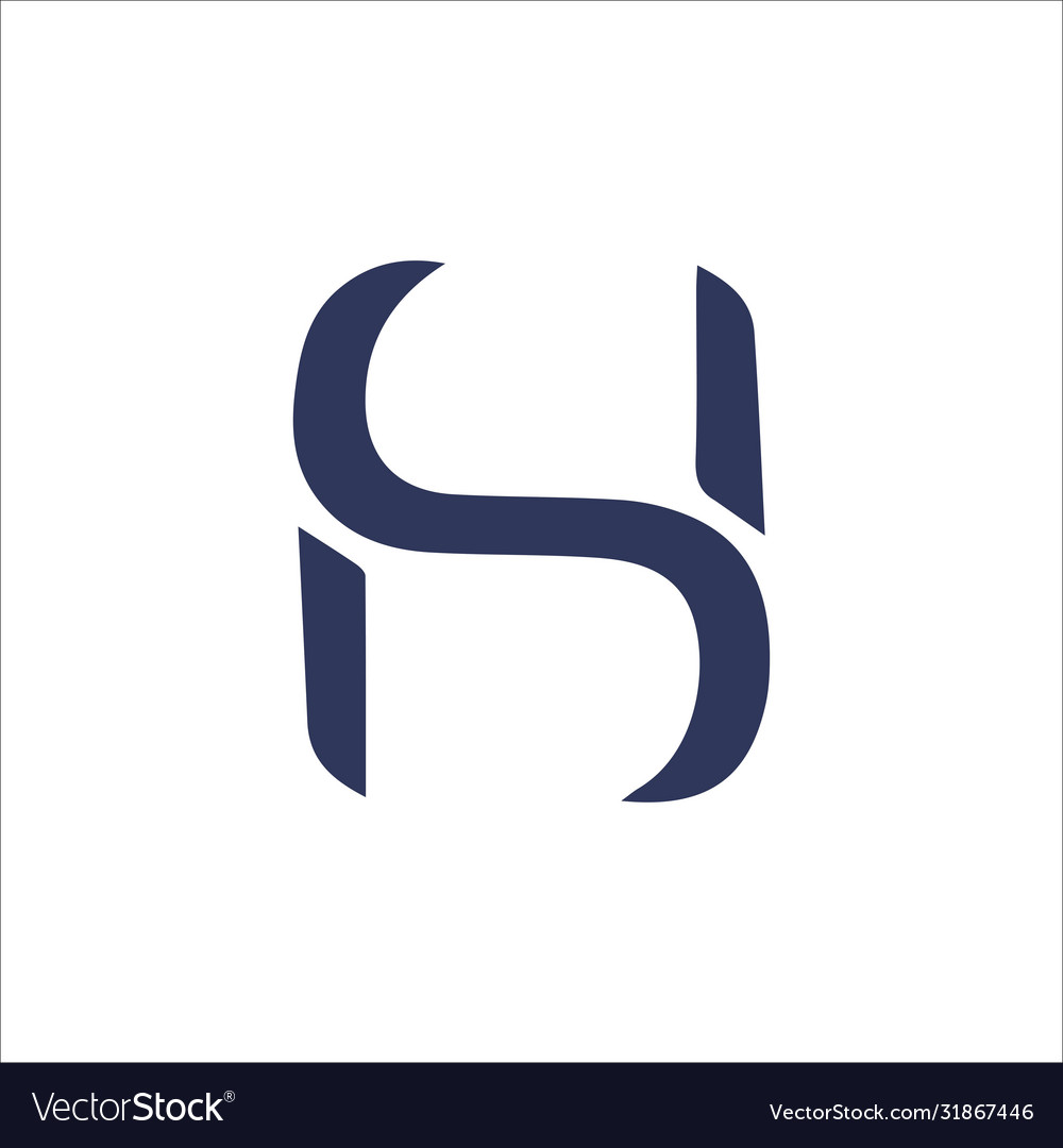 Initial letter hs or sh logo design template