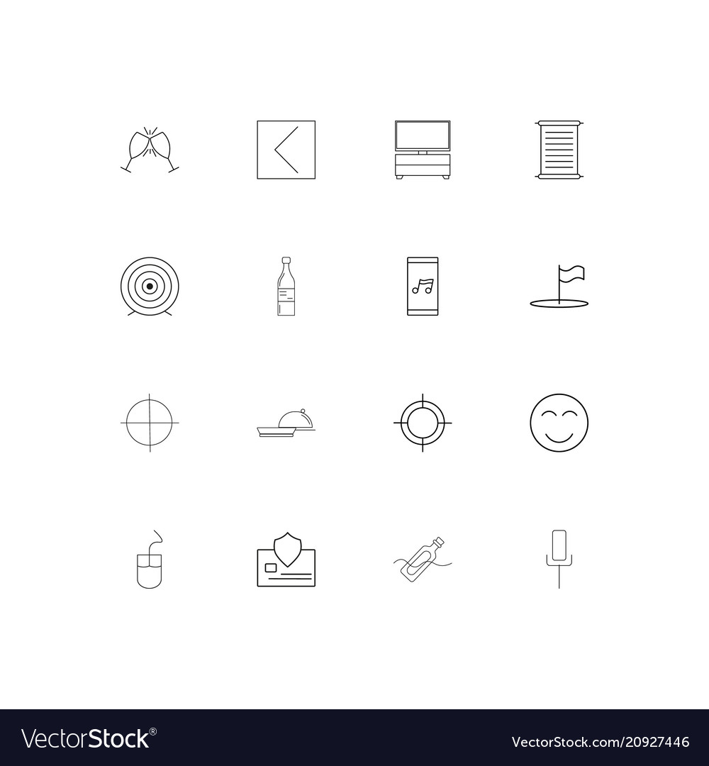 Lifestyle linear thin icons set outlined simple