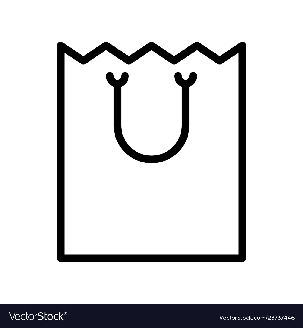 Paper bag line style icon
