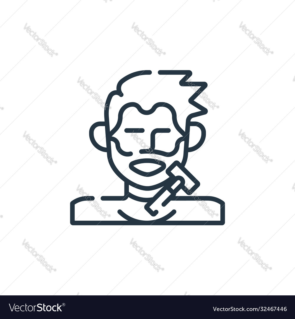 Shave icon isolated on white background outline Vector Image