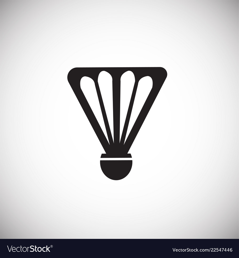 Shuttlecock on white background