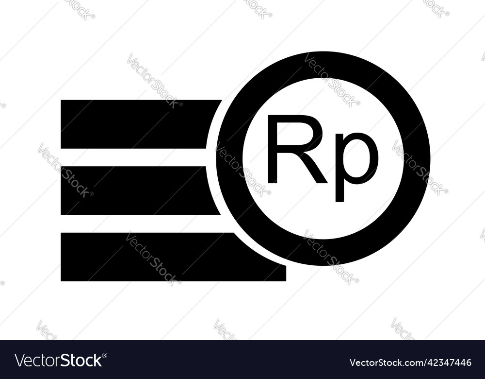 Simple symbol stack of rupiah coin isolated