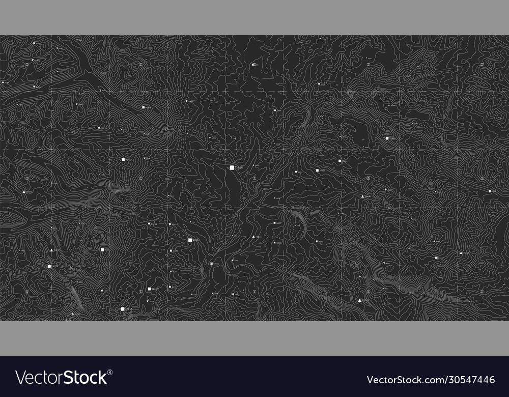 Terrain big data visualization futuristic map vector image Terrain big data visualization futuristic map