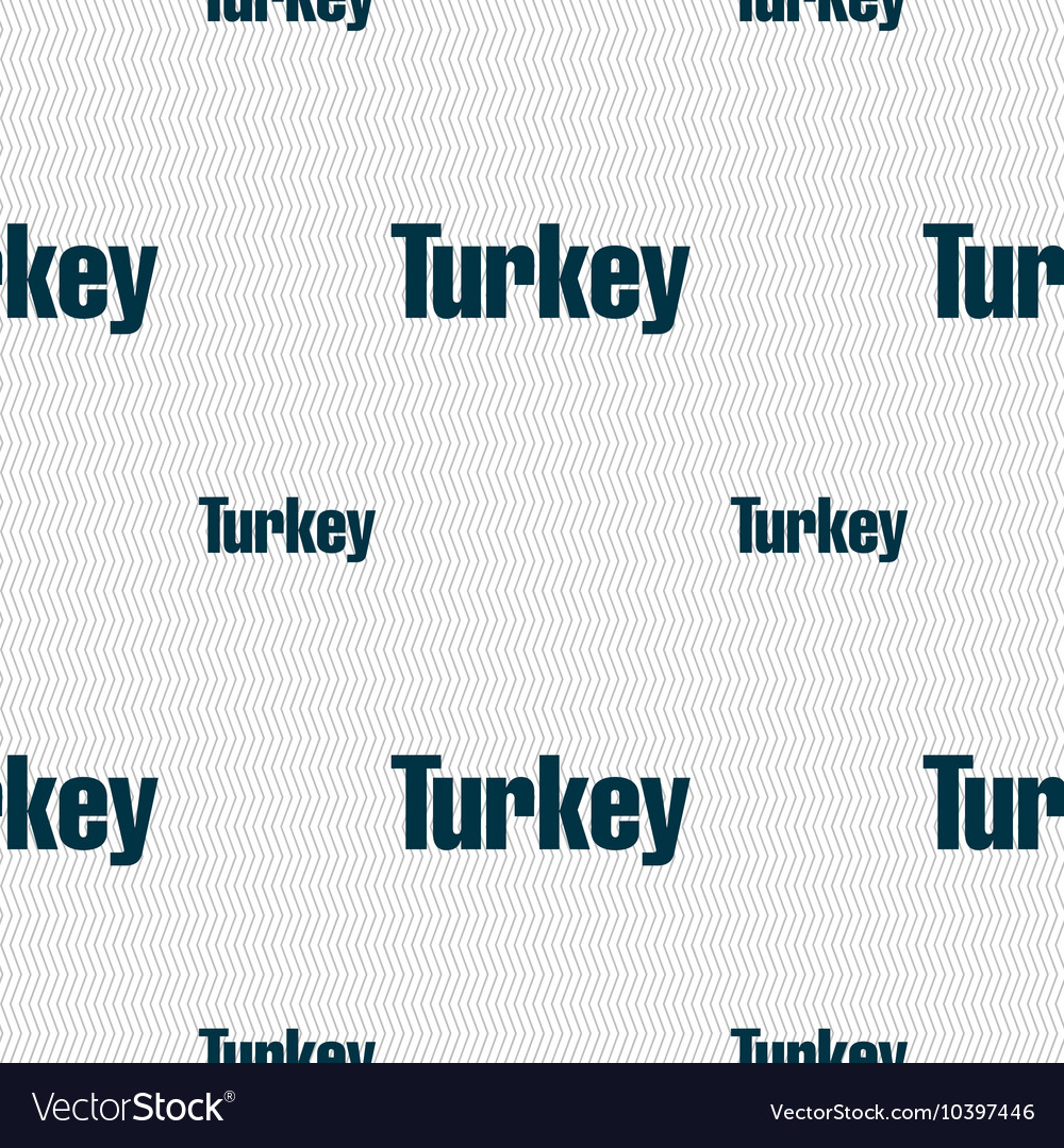 Turkey sign seamless pattern with geometric