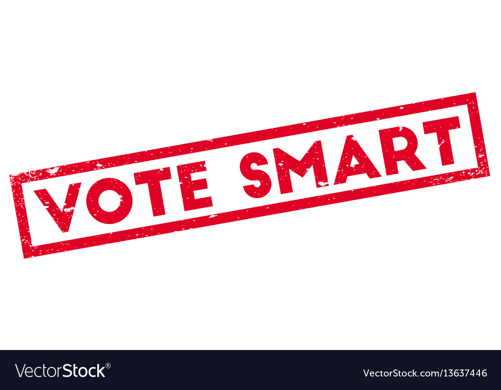 Vote smart rubber stamp