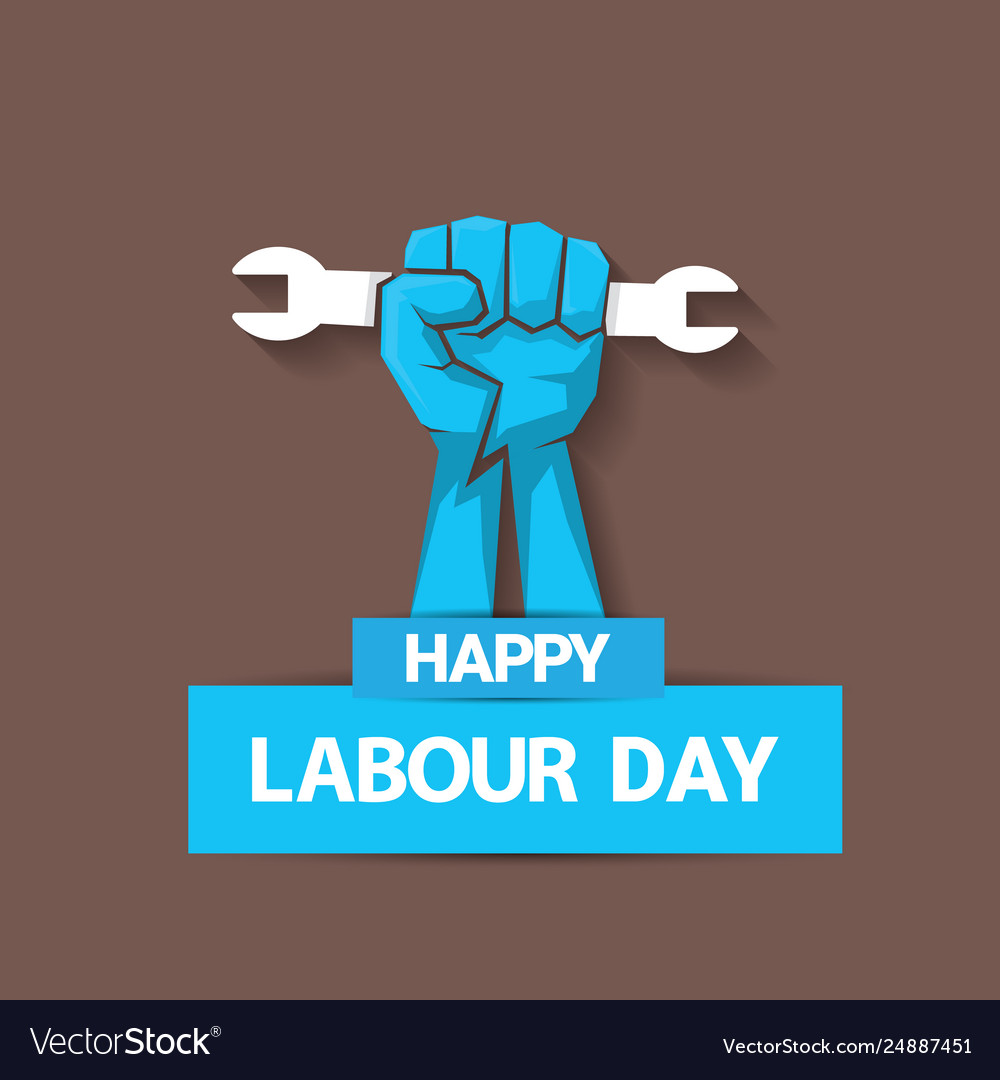 1 may - happy labour day happy labour day Vector Image