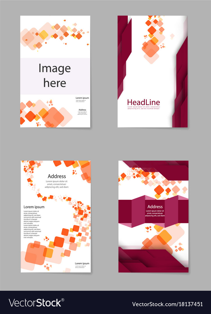 Abstract composition business card set box block