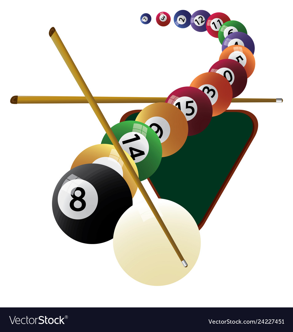 Billiard cue and pool balls