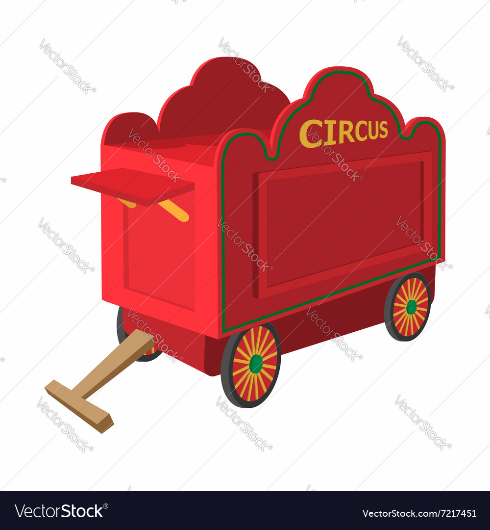 Circus wagon cartoon Royalty Free Vector Image