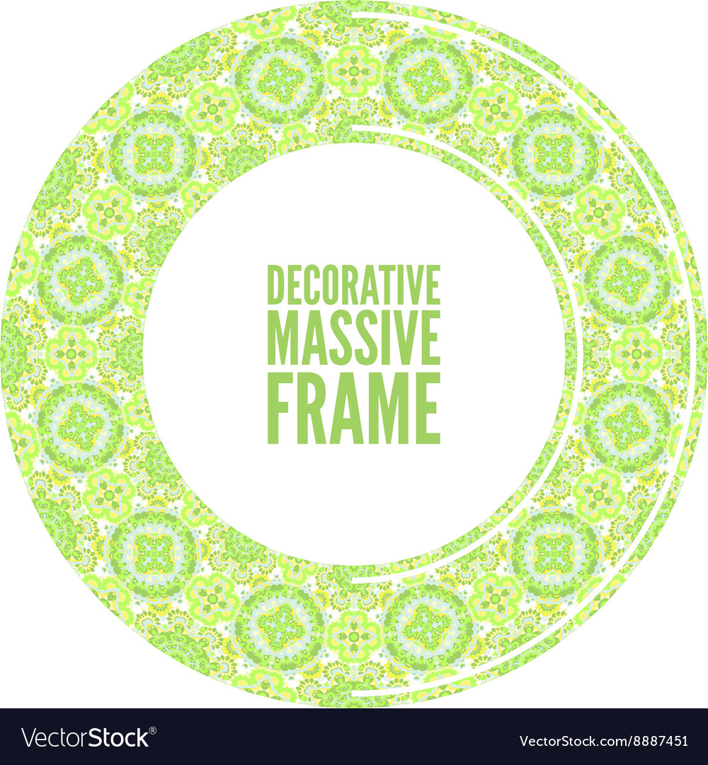 Colorful round ornamental frame