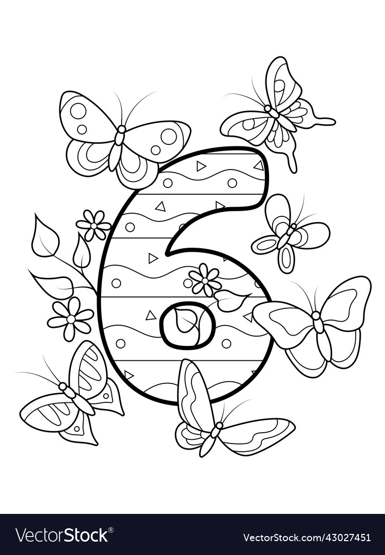 Coloring page - numbers education and fun