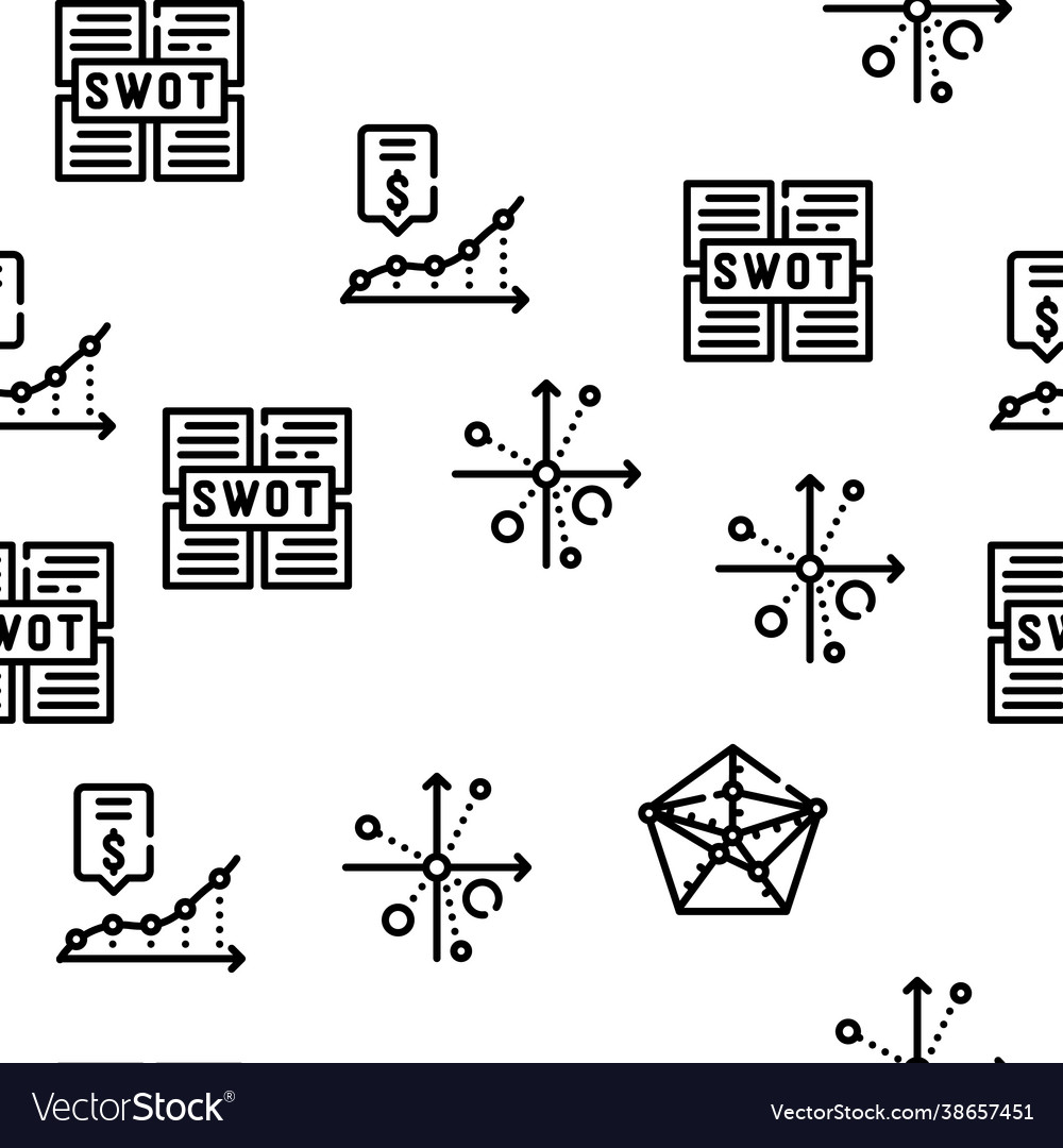 Data analysis diagram seamless pattern vector image Data analysis diagram seamless pattern