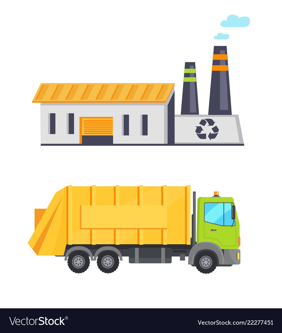 Garbage infographic elements vector image Garbage infographic elements