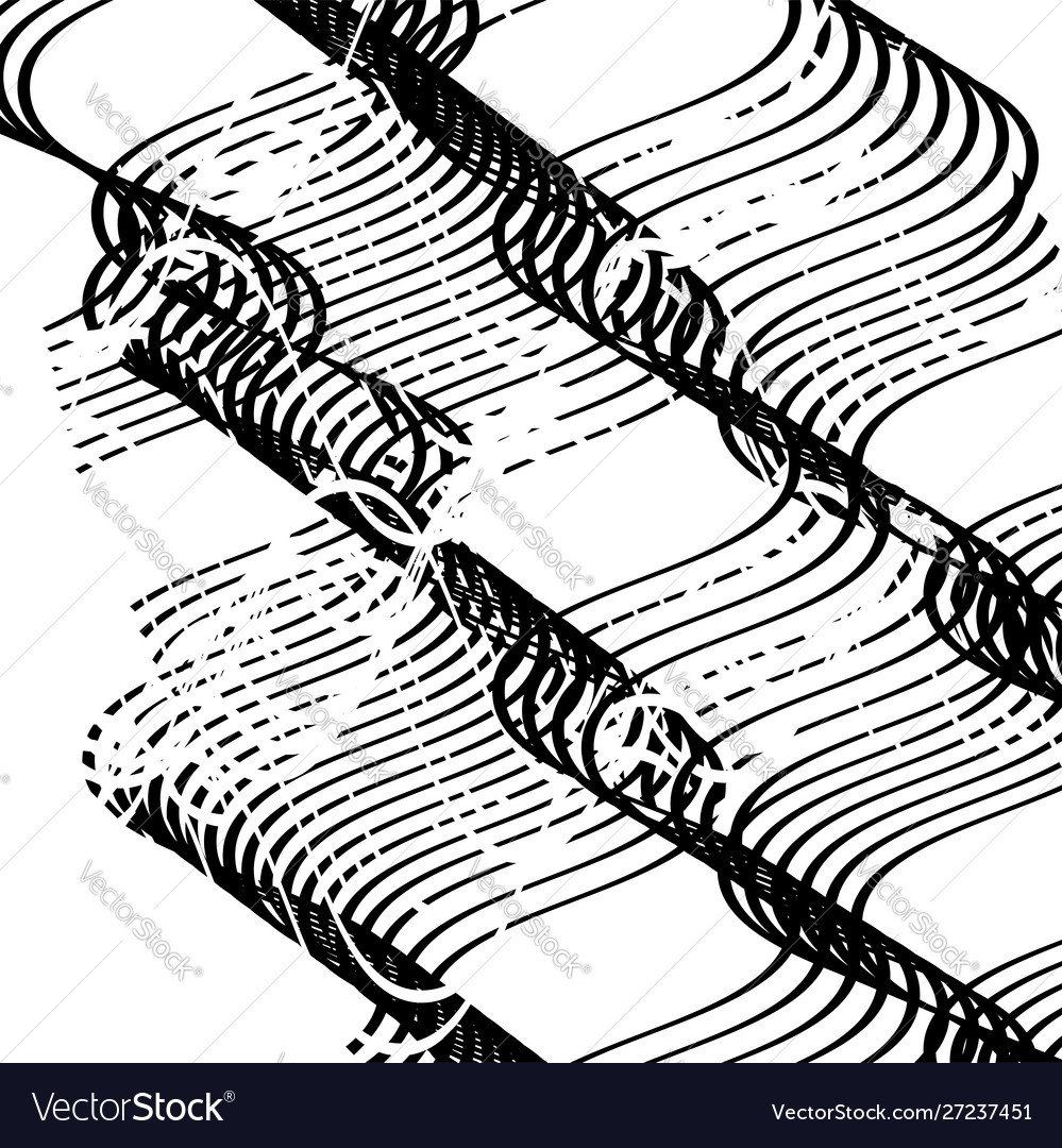 Glitch noise abstract art overlapping random vector image Glitch noise abstract art overlapping random
