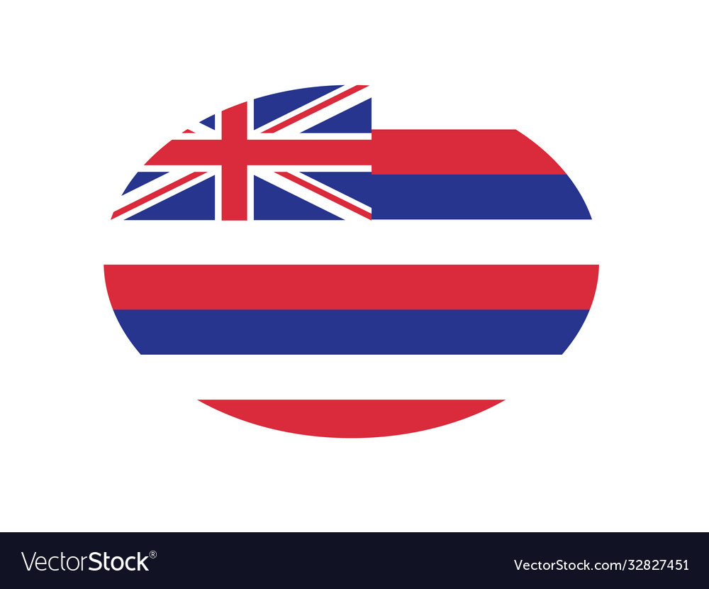 Hawaii flag national oval