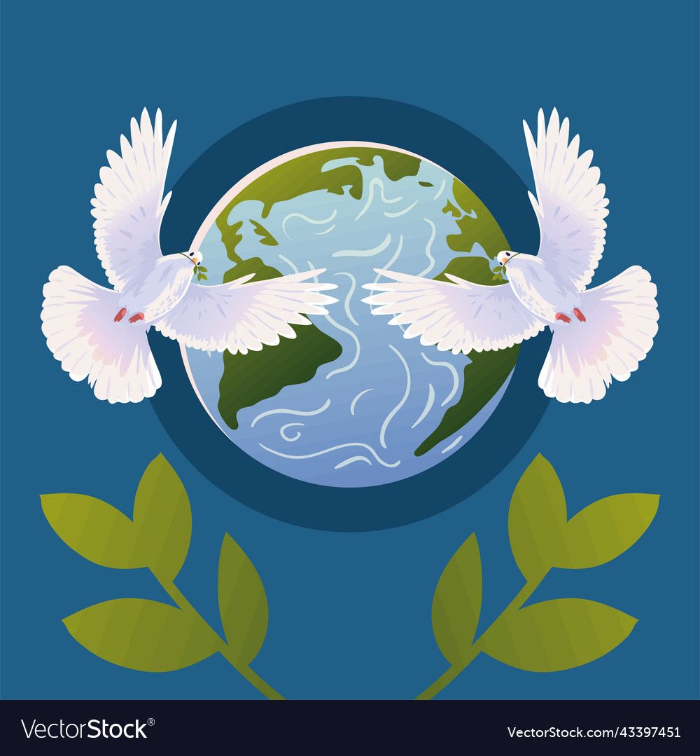 International day of peace layout Royalty Free Vector Image