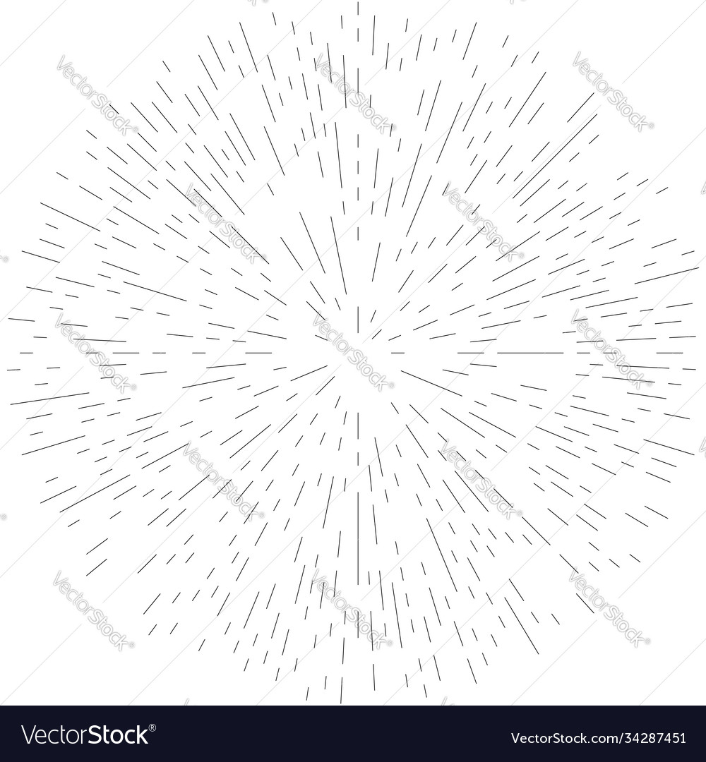 Radial radiating lines abstract burst element Vector Image Radial radiating lines abstract burst element