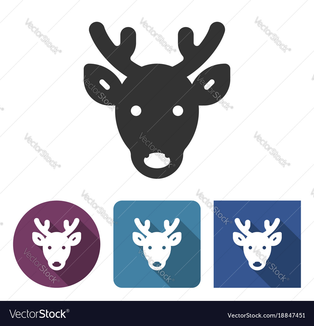 Reindeer icon in different variants