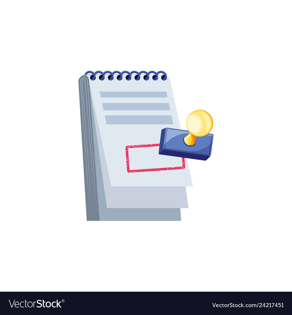 Rubber Stamp with Notepad Handle