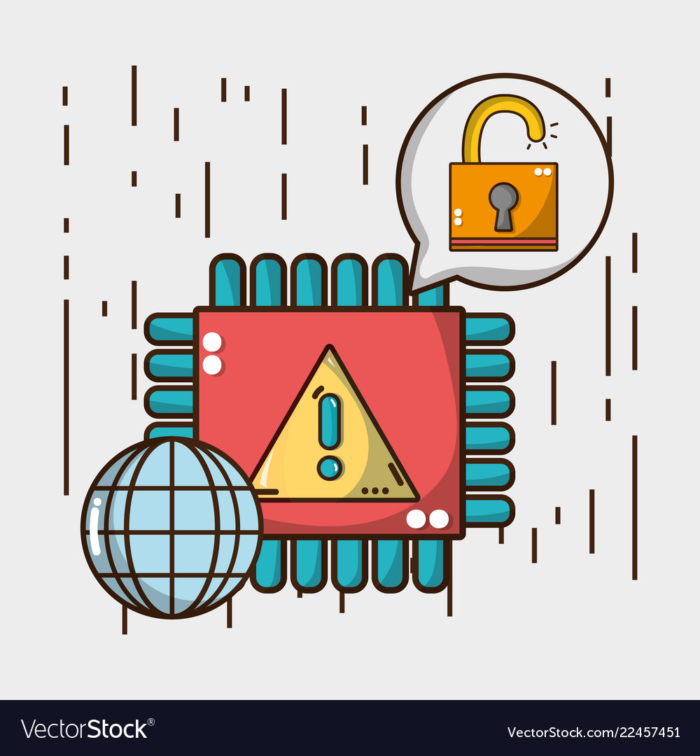 Security system technology Royalty Free Vector Image