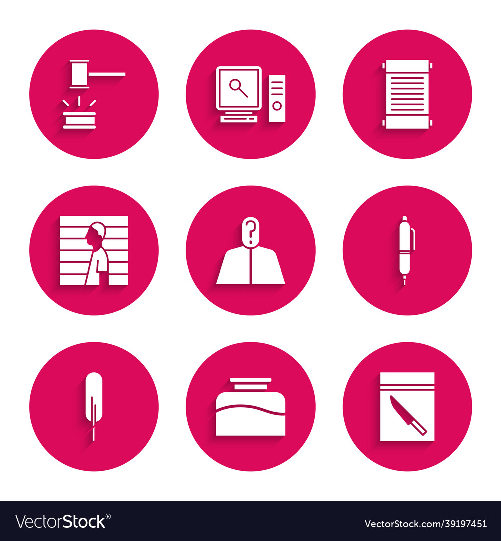 Set anonymous with question mark inkwell vector image Set anonymous with question mark inkwell