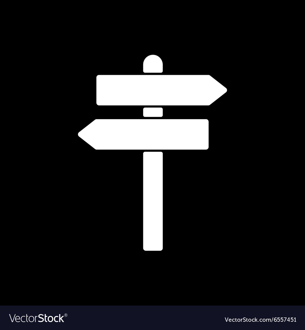 Signpost icon pointer symbol flat