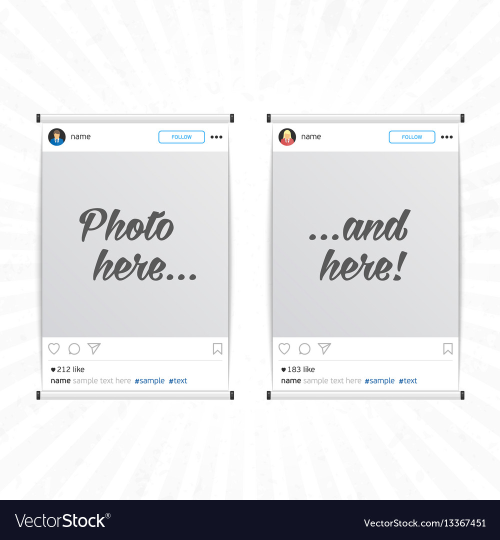 Social network photo frames