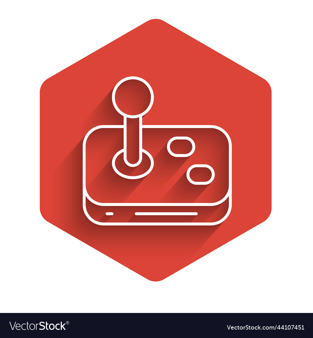 White line joystick for arcade machine icon