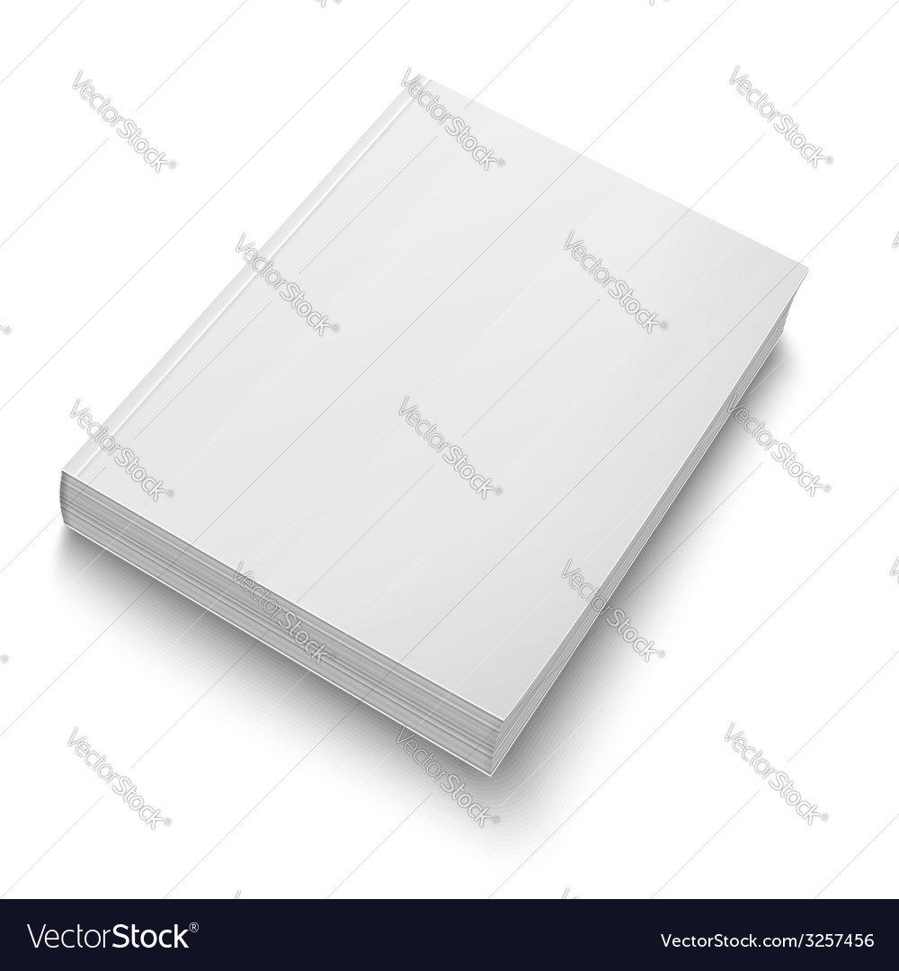 blank softcover book template on white royalty free vector