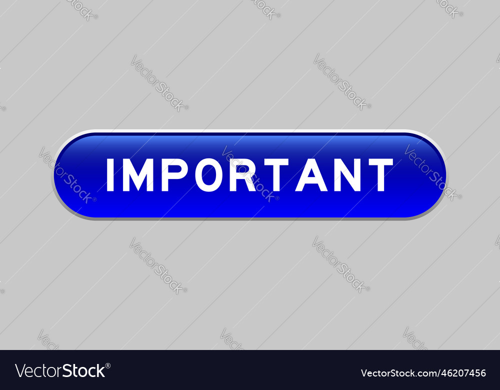 Blue color capsule shape button with word vector image Blue color capsule shape button with word