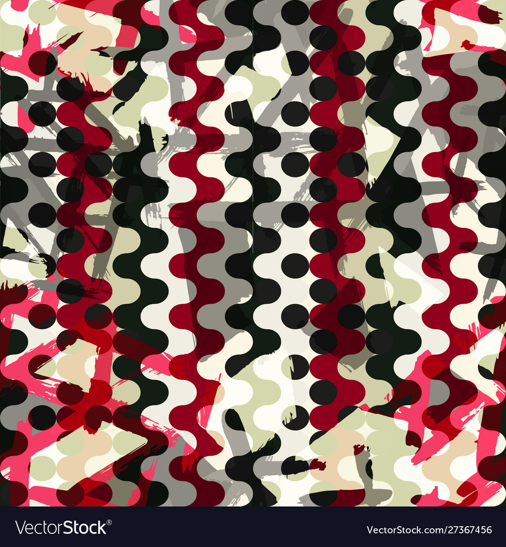 Colored retro abstract seamless pattern vector image Colored retro abstract seamless pattern