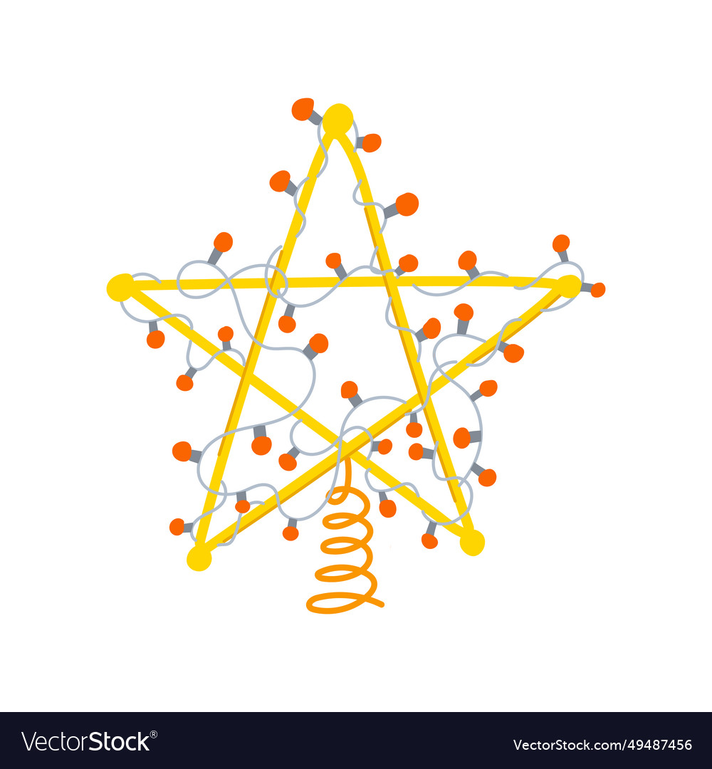 Decoration christmas star cartoon