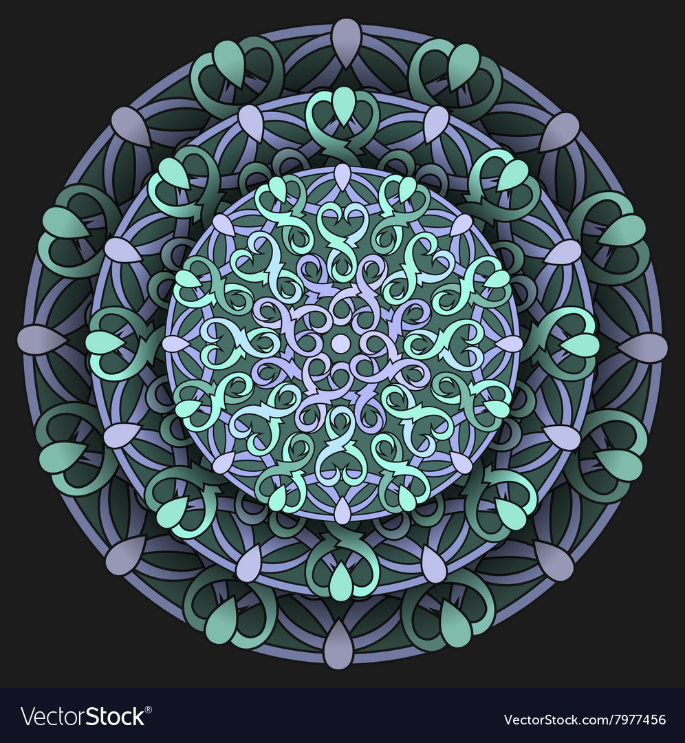 Decorative design element with a circular
