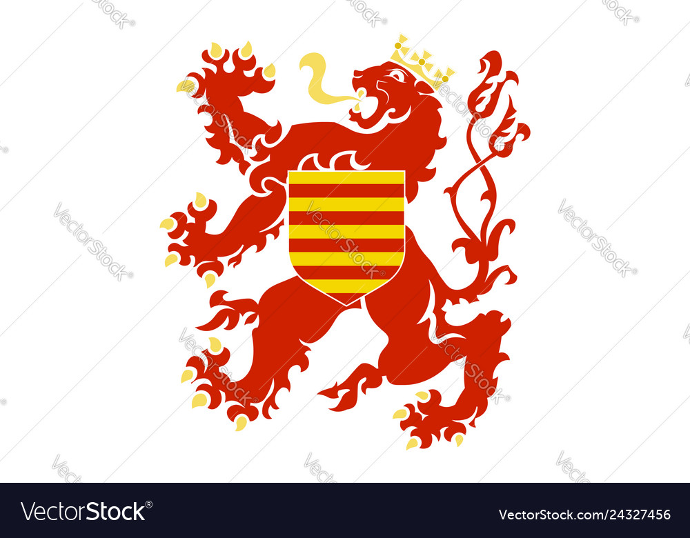 Flag of limburg in belgium