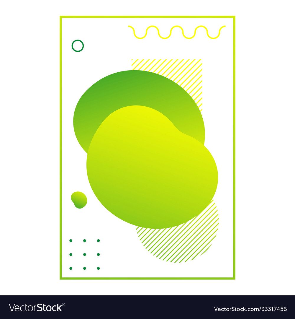 Gradient abstract liquid shape with geometric vector image Gradient abstract liquid shape with geometric