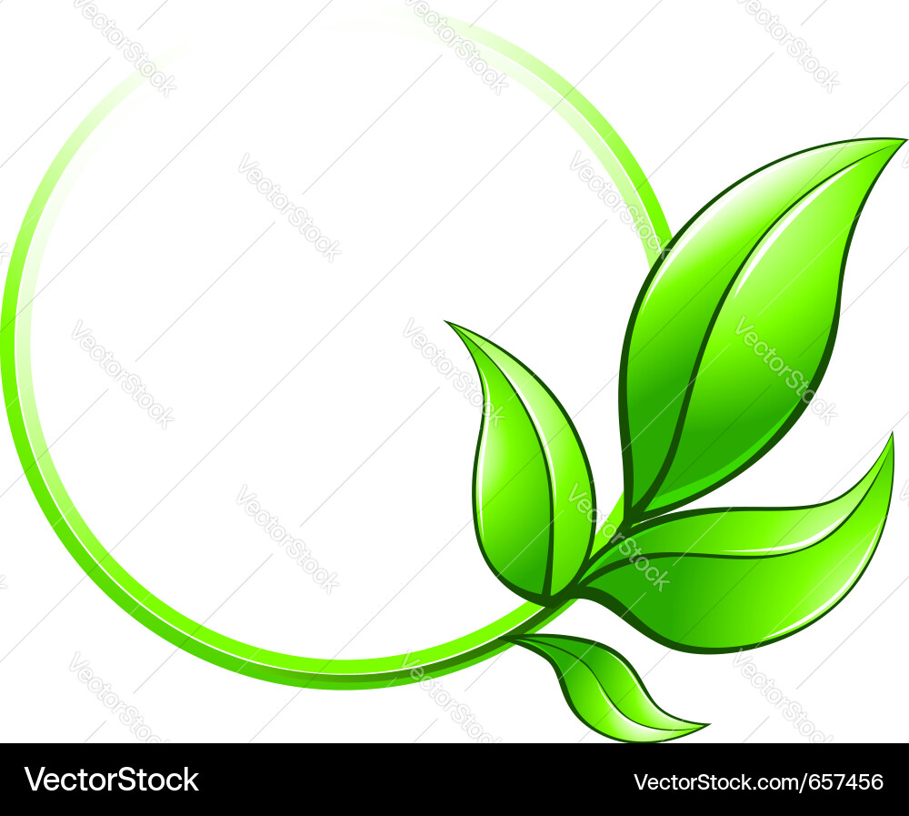 Green leaves frame Royalty Free Vector Image - VectorStock