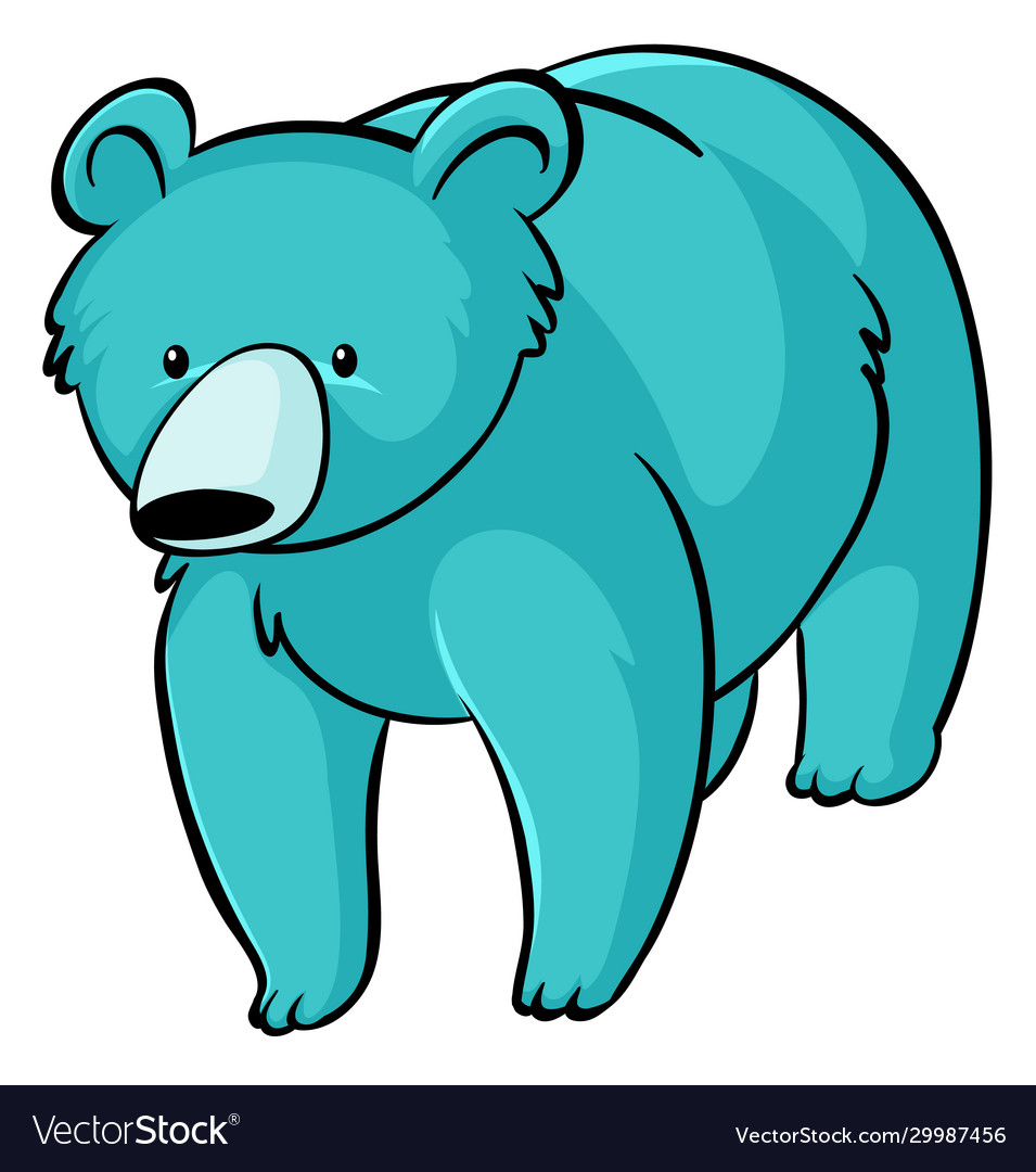 Grizly bear on white background