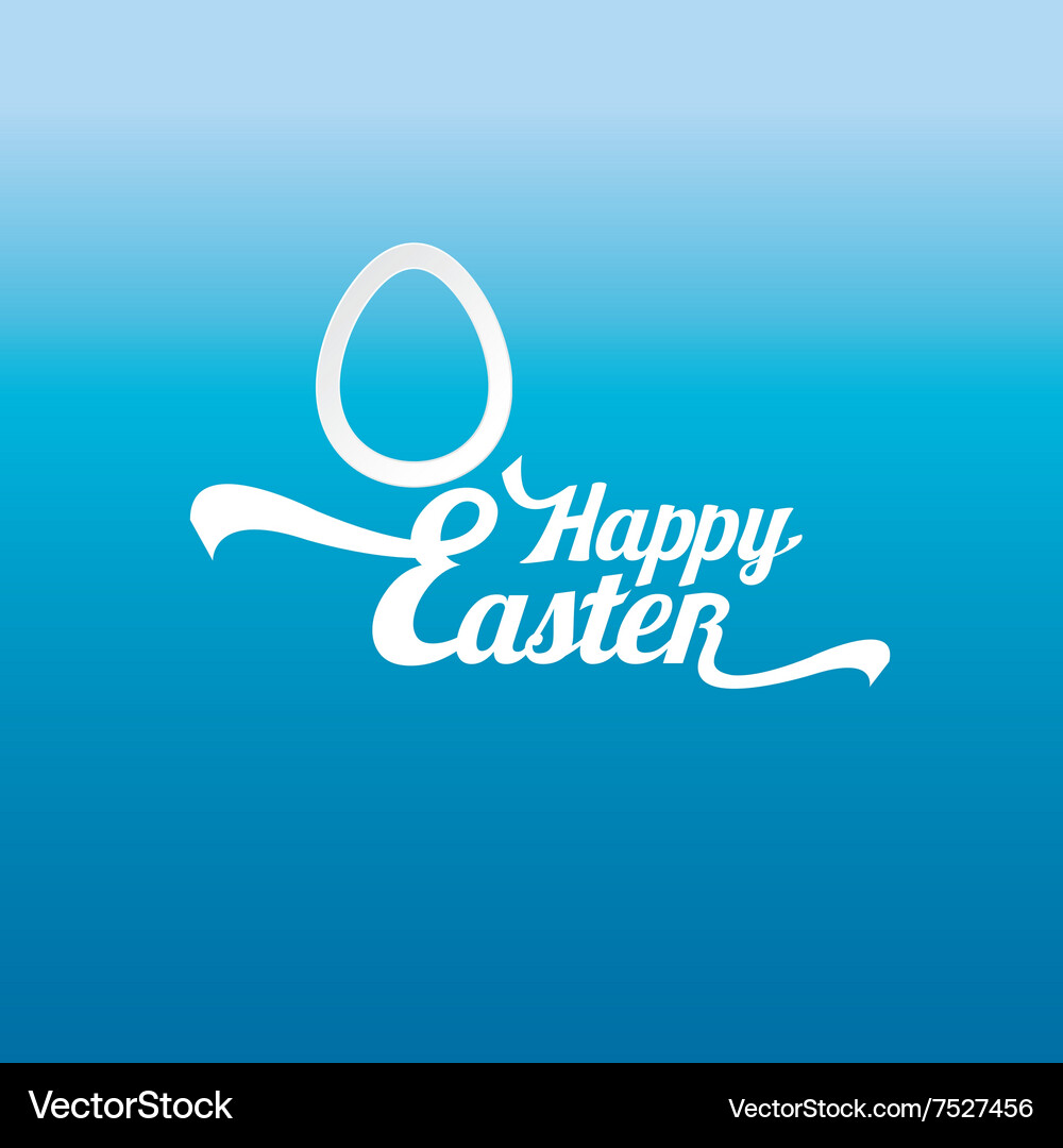 Happy easter typographical background Royalty Free Vector